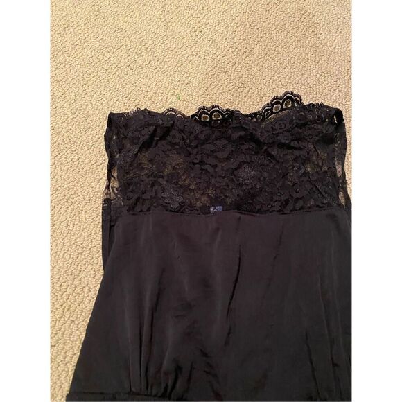 Free People Tea For Two Black Lace Mini Dress Open Sides - Picture 4 of 9